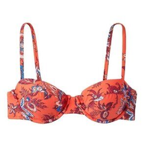 RHODE X Target Large Leafy Floral Print Underwire Bikini Swim Top NWOT